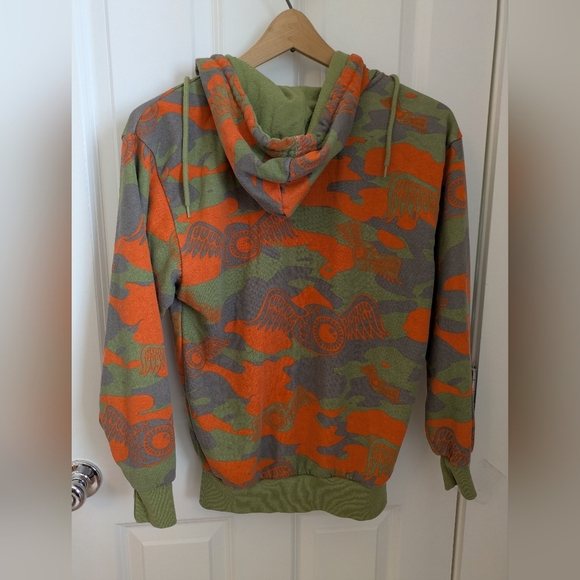 Von Dutch Orange and Green Camouflage Zip-Up XS - Picture 2 of 11